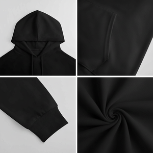 เสื้อมีฮู้ดสีดำล้วนสำหรับผู้ชายมีให้เลือกทุกสี - Product Image 1