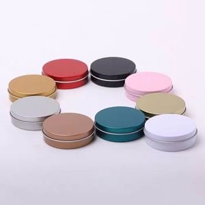 Boîtes en métal sans soudure avec couvercles, personnalisables avec logo imprimé, finition mate, pour la fabrication de bougies - Product Image 2