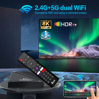 TV Box Android 14 ATV PRO 8K, 2GB de RAM, 16GB de Almacenamiento, Procesador de Cuatro Núcleos, WiFi 5.0, 4G/5G, Control Remoto por Voz