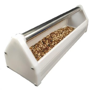 Comedero para Palomas de Carreras, Caja de Acero Inoxidable Resistente, Plástico Grueso con Silicona, Comedero para Aves de Madera de Platano Resistente - Product Image 1
