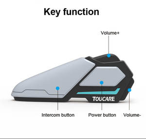 Intercomunicador <span class=keywords><strong>para</strong></span> Casco TOUCARE <span class=keywords><strong>para</strong></span> Motociclistas: Comunicación <span class=keywords><strong>para</strong></span> 8 Motociclistas, Alcance de 1200m, Batería de 10 Horas, Uso Compartido de Música y Ofertas al por Mayor - Product Image 3