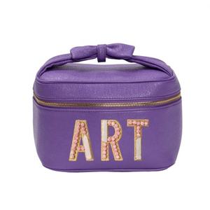 Fascinant chenille grand étui de beauté avec poignée en cours d'exécution douce trousse de toilette haut de gamme vanité de voyage pour maquillage artiest - Product Image 5