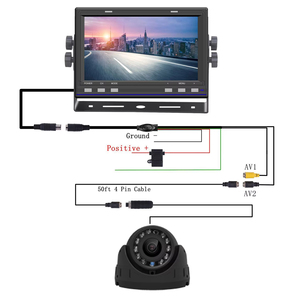 2K 2560*1440 phía sau xem Hệ thống <span class=keywords><strong>camera</strong></span> với 7inch AHD LCD Monitor HD đảo ngược máy ảnh cho xe ô tô/Trailer/van/jeep/SUV - Product Image 5
