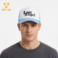Gorra Trucker de Visera Curva Personalizada Gorras de Malla Negras Trucker de 6 Paneles