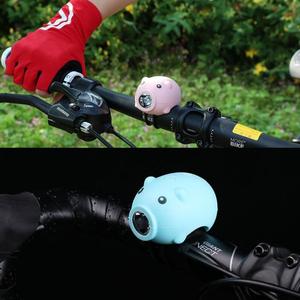 Briviga USB-C Sạc 2-trong 1bicycle Trẻ Em Của Xe Đạp Đi Xe Đạp Phim Hoạt Hình Hình Dễ Thương Silicone Ánh Sáng Phía Trước Với Sừng 280lm500mah80db - Product Image 6