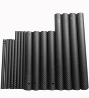 Personnaliser le logo OEM 3K Tube en fibre de carbone/pôle Tube en fibre de carbone de couleur à prix abordable