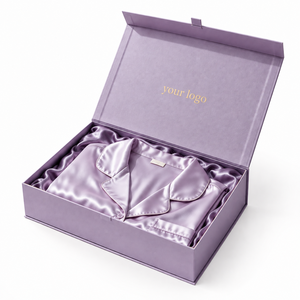 Boîte cadeau en papier recyclé de luxe personnalisée avec logo imprimé, emballage de luxe avec ruban - Product Image 2