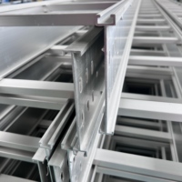 Rak Kabel Aluminium Alloy CE Ringan Non-Magnetik Anti-Korosi Tipe Tangga untuk Pusat Data, Perkabelan Industri Pesisir
