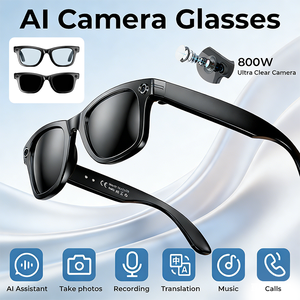 Occhiali Smart Con Fotocamera 720p E AI – Bluetooth 5.4, Lenti Anti-Luce Blu, Batteria 260mAh, Impermeabili IP65