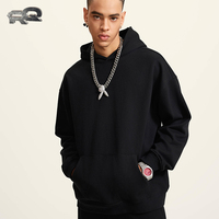 Pull d'hiver pour homme, 445g, 100% coton, en tissu éponge tricoté, motif écossais terre, grande taille, à capuche, doublé, coupe ample, anti-boulochage