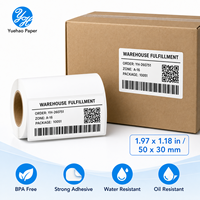 Etiquetas Térmicas Autoadhesivas en Rollo, Papel Térmico 50x30mm, para Códigos de Barras y Almacenes