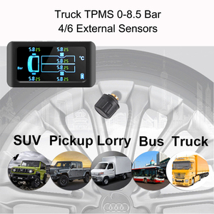 Báo Động An Ninh Tự Động Xe Thông Minh Năng Lượng Mặt Trời <span class=keywords><strong>TPMS</strong></span> Tiết Kiệm Nhiên Liệu Hệ Thống Giám Sát Áp Suất Lốp Màn Hình LCD Kỹ Thuật Số 6 Cảm Biến Vans <span class=keywords><strong>RV</strong></span> 14.5bar - Product Image 2