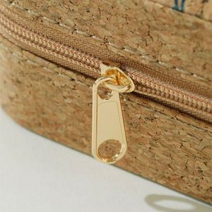Eco Friendly Waterproof Cork Portable Storage <b>Box</b> Travel Earrings Ring Necklace Jewelry Cosmetics Organizer Bag - Product Image 2