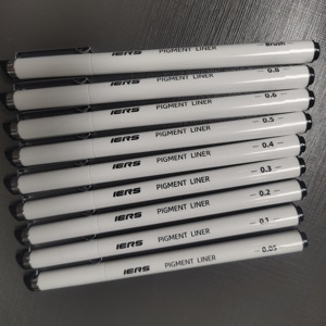 Juego de Bolígrafos de Punta Redonda con Pigmento Negro y Logotipo Personalizado de Alta Calidad, 0.2mm-0.8mm, para Uso Escolar/Deportivo/Comercial, con Caja de Papel - Product Image 2