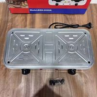 Plaque de cuisson électrique double brûleur 2000W, plaque chauffante portable de comptoir avec contrôle de température indépendant pour la cuisine à domicile, le camping-car et le camping