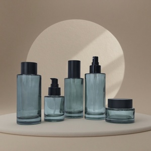 The Manufacturer Customized Cosmetics Set Bottle 30ml 100ml 120ml 50g Dropper Oil Bottle with Pump Head Glass Bottle - Product Image 1