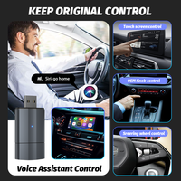 Adaptateur CarPlay sans fil double tête USB Type-C Phoebuslink avec coque en aluminium, Wi-Fi 5 GHz pour voitures universelles - Portable pour voiture
