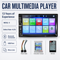 Pemutar MP5 Layar Sentuh 7-inci Radio FM 7018B 2DIN Stereo Audio Mobil Mirror Link Bluetooth OEM/ODM