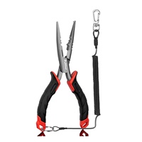 Pince de pêche multifonctionnelle en acier au carbone de 7/9/11 pouces, dégarnisseur d'hameçons, coupe-anneaux brisés, outil de pêche portable et étanche pour l'extérieur
