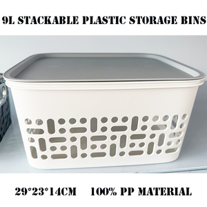 Yimire Custom Logo <strong>Nestable</strong> Stackable <strong>Plastic</strong> Moving <strong>Crate</strong> <strong>Attached</strong> <strong>Lid</strong> Container <strong>Plastic</strong> Storage Transport Tote Box for Sale - Product Image 2