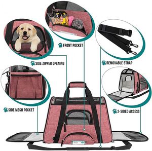 Transportadora de Mascotas de Primera Calidad, Aprobada por Aerolíneas, con Laterales Blandos, de Fábrica BSCI |   Diseño Ventilado y Confortable con Características de Seguridad | - Product Image 5