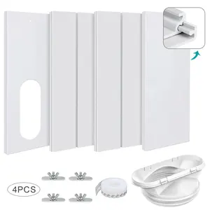 Placas de Vedação AC Ajustável para Unidades Externas Impermeável Dustproof Air Conditioner Unidade Portátil Kit Janela