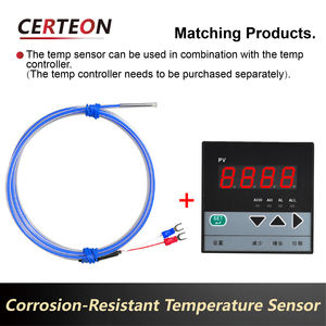 خزان طلاء كهربائي كابل قابل للتعديل 1-5م مقاوم للأحماض والقلويات بطبقة تفلون نوع K <span class=keywords><strong>Pt100</strong></span> مسبار درجة الحرارة - Product Image 5