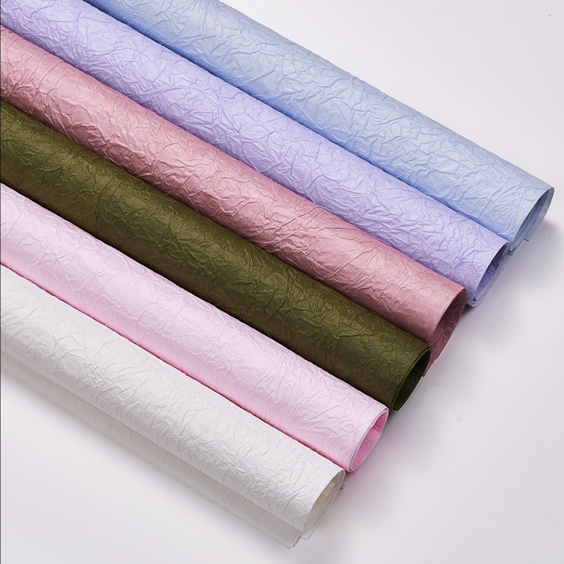 Handmade Korean Version Stone Texture Flowers Bouquet Pleated Wrapping Paper for Flower Shop-Wholesale Thickened Paper