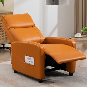Fauteuil <span class=keywords><strong>à</strong></span> bascule manuel en cuir PU et velours de <span class=keywords><strong>première</strong></span> qualité, avec pieds en métal, pour la détente <span class=keywords><strong>à</strong></span> la maison, au bureau, en appartement, <span class=keywords><strong>à</strong></span> l'<span class=keywords><strong>hôtel</strong></span> ou dans la salle <span class=keywords><strong>à</strong></span> manger - Product Image 2