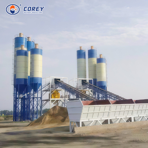 Usine de production de béton Corey Factory 120m3/h haute capacité HZS120, usine de bétonage compétitive avec moteur de pompe, PLC, roulement principal - Product Image 4