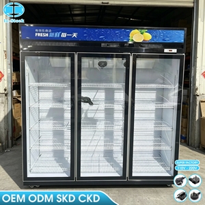 Refrigerador Comercial de Vidrio con 3 Puertas y Gran Volumen de 1248L para Exhibición de Bebidas, Enfriador Vertical OEM/ODM - Product Image 1