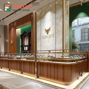 Minimalist Custom Jewelry Store Furniture Manufacturer Wood Frame Mall Counter Jewelry Cabinet - Product Image 6