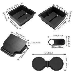 Accesorio de Almacenamiento de Doble Capa de Silicona FUXUAN para Tesla Model YL/Y/3, Caja de Almacenamiento para la Consola Central - Product Image 2