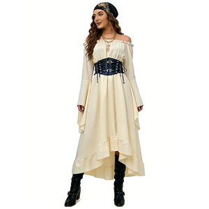 Disfraz de Pirata de Halloween para Mujer, Vestido de Fiesta Renacentista con Mangas de Campana y Hombros Descubiertos - Product Image 4