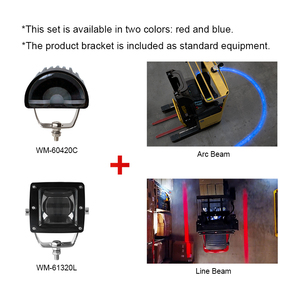 New 24V LED ba-ống kính xe nâng cảnh báo an toàn đèn dài màu xanh đỏ khu vực cho kho khu vực nguy hiểm khác xe ánh sáng phụ kiện - Product Image 5