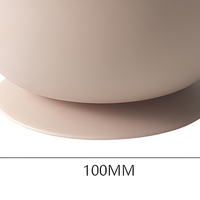 Assiettes et bols en silicone ronds portables, mignons et écologiques, pour repas séparés, fabriqués en Chine