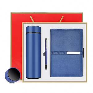 ชุดของขวัญ A5ขวดน้ำสำหรับธุรกิจปากกาขวดน้ำแสดงผล PU โน้ตบุ๊คและจอแอลซีดีโลโก้ออกแบบได้ตามต้องการ - Product Image 2