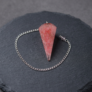 Péndulo de Cuarzo Rosa Rozrin Crystals, Forma de Pirámide Pulida, Piedra Semipreciosa para Decoración del Hogar y Regalos Empresariales - Product Image 3