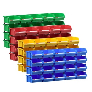 Industrial Injection Molded PE Plastic <strong>Square</strong> Detachable Stackable Storage <strong>Bin</strong> for Bolts Nuts &amp; Small Parts-Eco-Friendly Design - Product Image 4