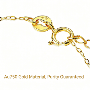 Collana con Pendente a Stella in Oro 18K da Donna PCX, Stile Arabia Saudita, Ciondolo Delicato con Nappa, Regalo di Fidanzamento, Gioielli Raffinati AU750 - Product Image 5