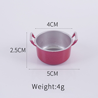 Modèle miniature de marmite à soupe, ensemble de jeu de cuisine miniature DIY avec cuiseur vapeur, accessoires et ustensiles