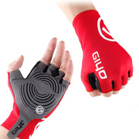 Guantes de Ciclismo GIYO para MTB y Carretera, con Almohadilla de Gel, Transpirables, con Muñequeras, Medios Dedos