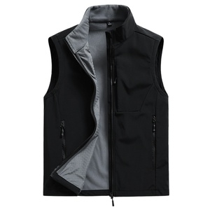 Mens Softshell Vest Sleeveless Zip Up Outerwear Breathable Windproof Waterproof Hiking Golf Work Casual Sports Style New Apparel - Product Image 1