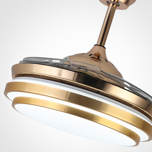 Ventilador de Techo LED Moderno de 42 Pulgadas, de Perfil Bajo, en Color Nogal, con Luz, Control Remoto Inteligente, Aspas Retráctiles de Cobre, para Sala de Estar - Product Image 5