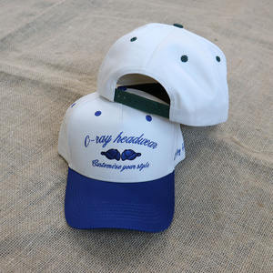 BSCI OemカスタムPvcロゴ5パネルコットンスナップバックキャップ,フラットビル非構造化ゴラス,高品質コットンツユ穴あき帽子キャップ - Product Image 5