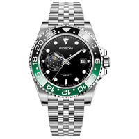 Montre automatique pour homme avec cadran à aiguilles, mouvement Miyota en acier inoxydable, étanche, logo personnalisé, fabrication OEM/ODM