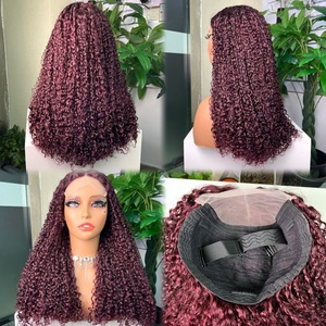 วิกผมมนุษย์แบบ Pixie Curly สี 99J วิกผมมนุษย์แบบ Pixie Curl Lace Front พร้อมสวมใส่ - Product Image 6