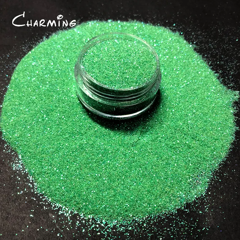 Bulk Resin Pigment Fine Glitter For Tumbler Craft Making Nail Art Iridescent Emerald Green Glitter Christmas Decoration