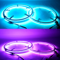 Kit d'éclairage LED double face Kingshowstar RGBW 1 rangée 2 rangées 15" 17" 20" pour roues, avec télécommande via application, pour camions, voitures tout-terrain, clignotants