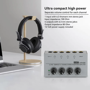 Ha400 <span class=keywords><strong>4</strong></span> Kênh Tai Nghe Khuếch Đại Âm Thanh Stereo Khuếch Đại <span class=keywords><strong>Micro</strong></span> Khuếch Đại Di Động Sản Phẩm Âm Thanh - Product Image 6
